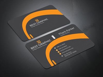 Corporate Business Card colorful corporate creative design designer elegant logo name card orange pattern print ready pro professional simple smart