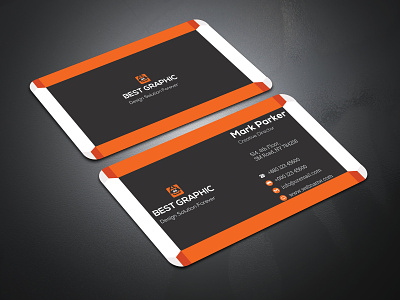 Business Card branding business card business cards colorful corporate creative design designer elegant logo minimalist personal simple name card orange pattern print ready pro professional simple smart