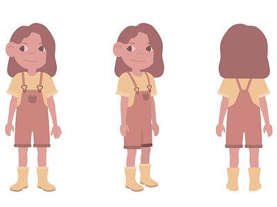 Character Turn - Wanted animation character character design child cute girl illustration short film turn