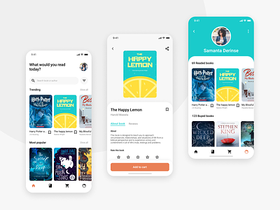 Book Application app book bookstore design ui uidesign ux