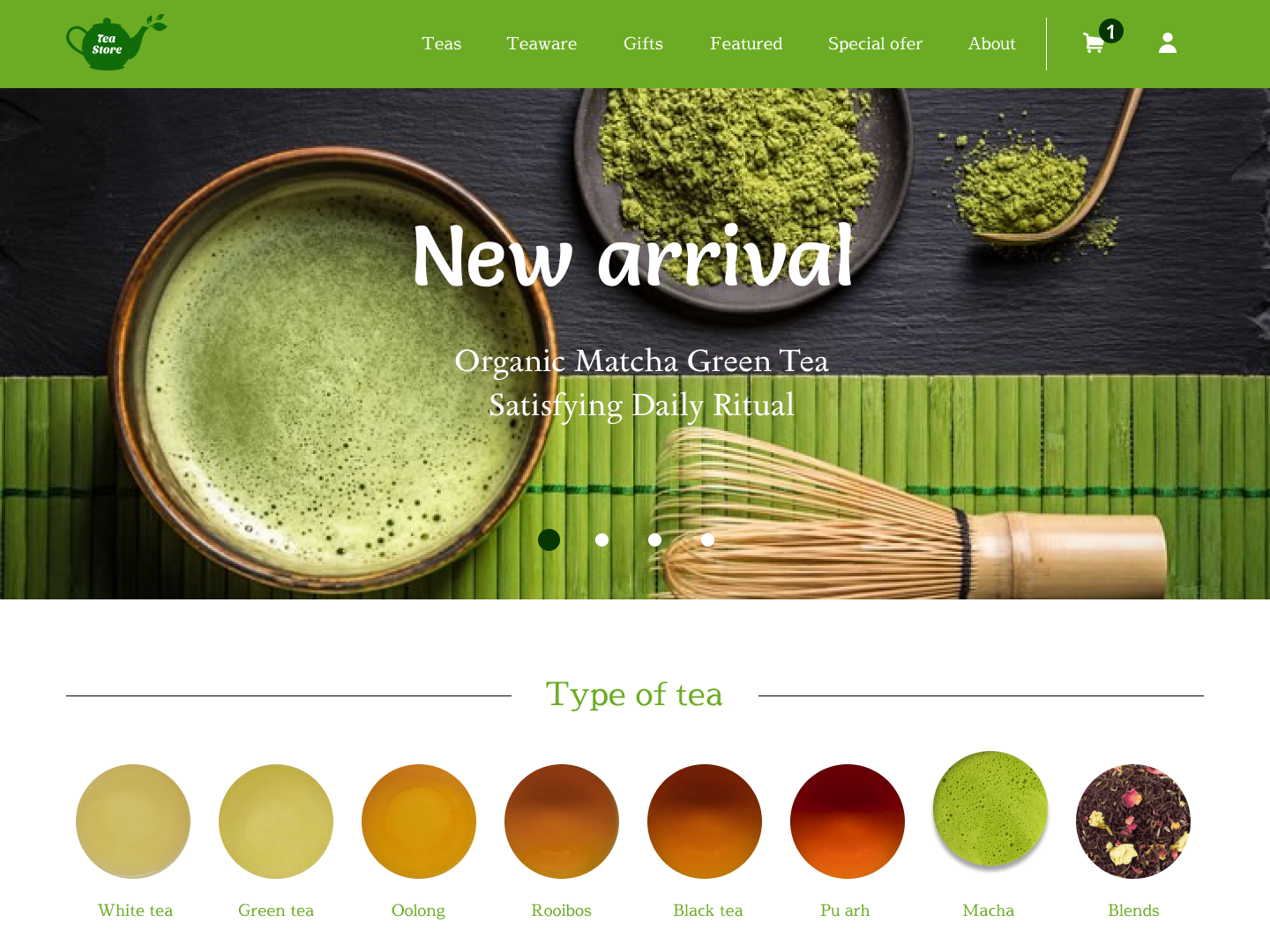 Green Tea E Commerce By Cezara Felicia On Dribbble