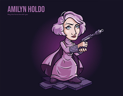 Amilyn Holdo adobe illustrator character design illustraion postcard star wars starwars vector