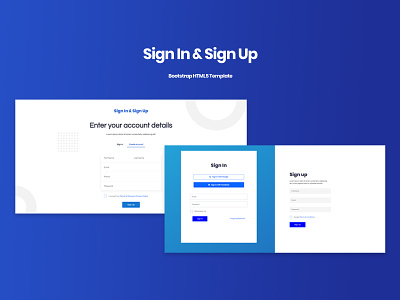 Sign In & Sign Up - Bootstrap Responsive HTML5 Template account bootstrap clean css design html login mobile register responsive sign in signup template ui ux web website