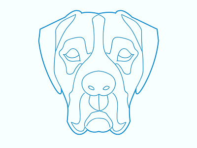 Dog face animation branding clean design flat icon identity illustration logo type ui ux vector web