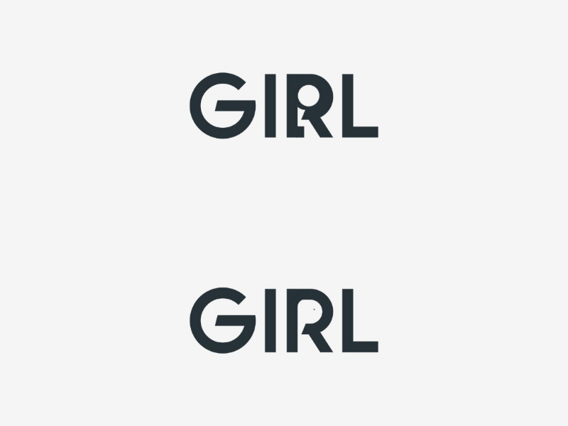 Girl Wordmark dribbble adobephotoshop adobeillustrator illustration logoinapiration lettermark logodesigner graphicdesign designinspiration logodesign logo wordmark