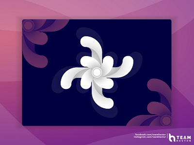 Custom Conceptual Floral Logo Design | Team Hactor