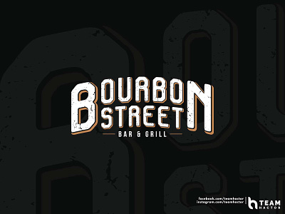 Bourbon Street Bar n Grill Logo Concept | Vintage | Team Hactor bourbon branding club logo custom logo design dribbble explore gradient lettering logo popular recent restaurant shots teamhactor teams trending typeface typo ui