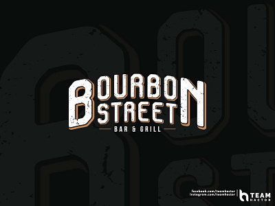 Bourbon Street Bar n Grill Logo Concept | Vintage | Team Hactor