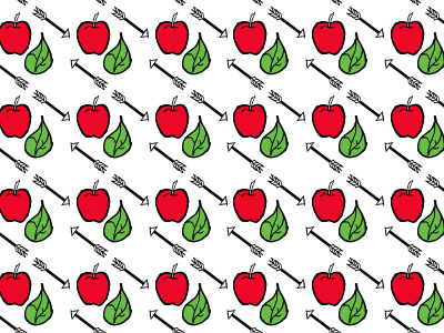 Pattern apple arrow leaf pattern