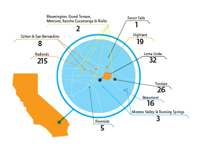 Map Infographic annualreport blue california cities city infographic lines map numbers orange