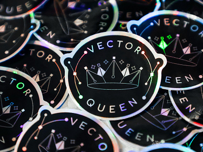 Vector Queen - 2” Die-Cut Holographic Laminated Sticker