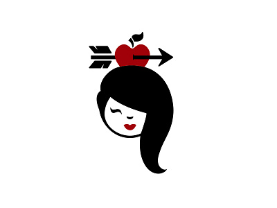 Personal Secondary Mark Pt. II apple black girl icon illustration me portrait red simple