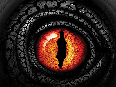 Kumho Evolve beast evolve eye gloss photomanipulation photoshop reptile shine tire tread