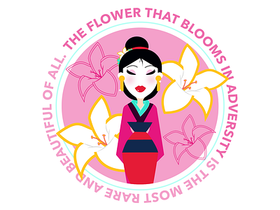 The Rarest character design cherry blossom china disney flower mulan