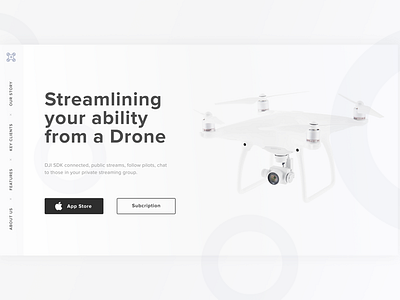 Drone Landing app art clean design drone landing minimal simple ui ux web