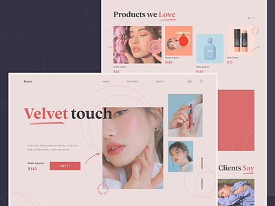 Beauty Store aesthetic art beauty bright business design grid minimal store typography ui ux web