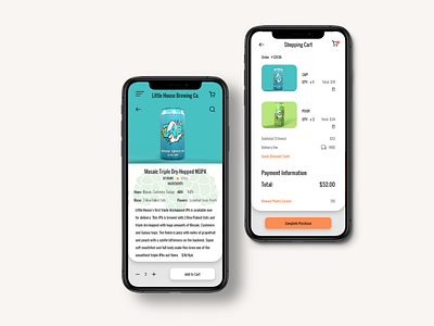 Craft Beer Delivery App adobe xd app design beer cart checkout craftbeer delivery ecommerce hazy ipa interface design ipa shopping bag shopping basket shopping cart ui design uiux user interface