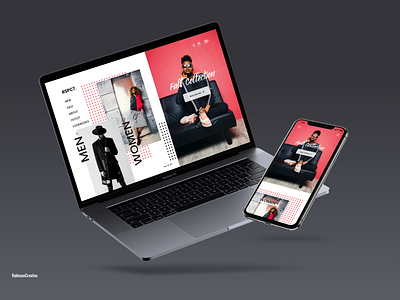 Clothing Store - web & app adobe xd app design branding clothing ecommerce fashion interface design iphone macbook mockup store ui design uiux user interface web design