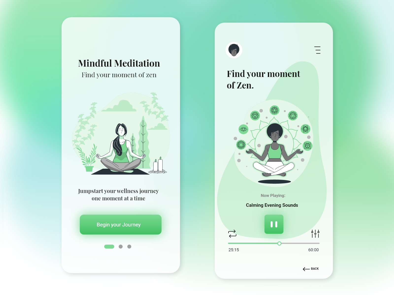 Meditation App by Matt Robinson on Dribbble