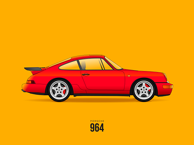 Porsche 964 art car car illustration carart design dribbble illustration illustrator porsche vector