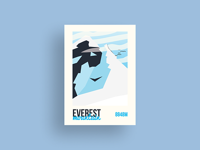 Everest dribbble everest illustration illustrator mountain vector