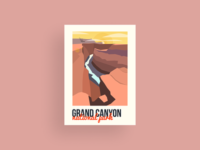 Grand Canyon arizona dribbble grand canyon illustration illustrator national park park usa vector vector illustration