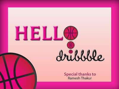 Hello Dribbble! brand design debut first dribbble shot hello hello dribbble identity invitation logo design vector logo
