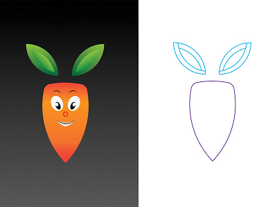 Carrot and Rabbit brand brand design branding buy a logo corporate identity illustration logo design logotype symbol vector logo