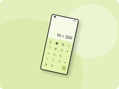Calculator adobexd android 12 app calculator design figma design google material you graphic design green illustration math mobile numbers phone pixel shadow smart vector