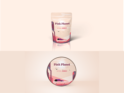 Pink Planet Gummies Packaging Design