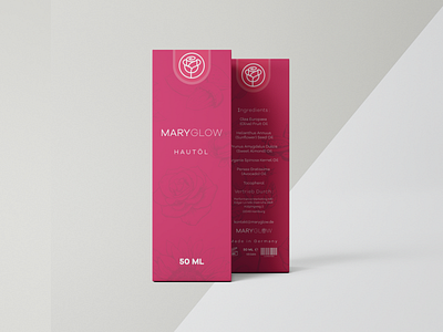Mary Glow Oil Box Design beauty box design cosmetics flowers maryglow natural packagedesign packaging inspiration packaging mockup