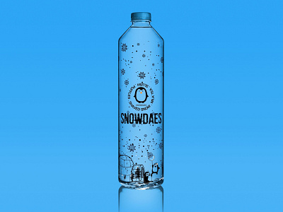 Snowdaes Bottle bottle design package design snow snow flakes
