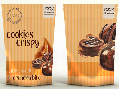 Cookies Crispy pouch cookies packaging design pouch