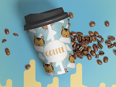 Coffee Cup branding cup of coffee patter