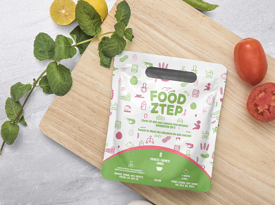 FOOD ZTEP POUCH DESIGN baby branding food packagedesign pouch