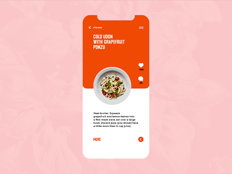 Additional concept for MOODFOOD (2) ae after effects ae interface aftereffects animation app concept design gif interaction interface motion my portfolio ui ux web design webdesign website