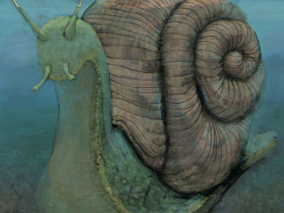 Snail city digital painting photoshop sea slow snail