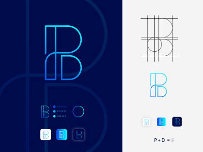 B + D Letter logo design