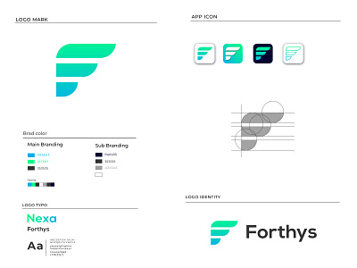 Forthys - F Modern letter logo design and F Letter Branding logo