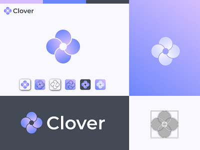 Clover modern and Branding logo design