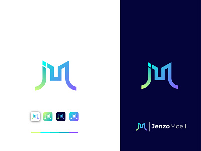 Jenzo Moeil__J and M modern letter logo design