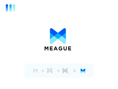 MEAGUE logo design। M letter logo 2d app brand identity branding branding design company logo design gradient graphic icon letter logo logo design logotype m m letter logo modern typography vector