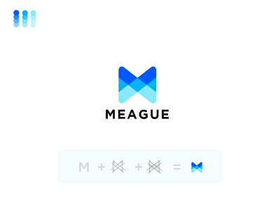MEAGUE logo design। M letter logo