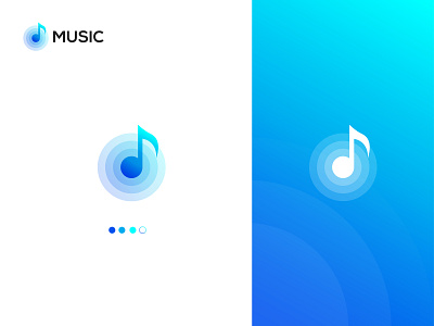 Music Logo Design 2d apps apps icon brand identity branding colorful company concept design flat gradient icon logo logo design logotype minimalist modern music product vector