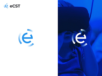 ecst Logo Design brand identity branding company concept e flat gradient graphic design icon letter logo logo design modern vector