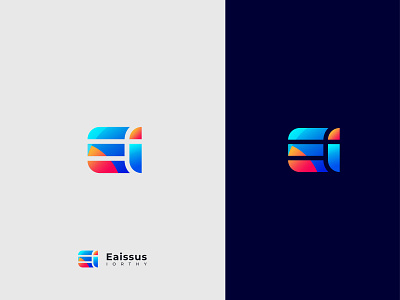 Eaissus Modern Logo brand design brand identity branding concept design e logo flat gradient graphic design icon identity letter logo logo design minimal minimalist model typography vector