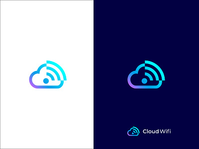 Cloud Wifi brand design brand identity brand logo design branding concept design flat icon logo logo design logo mark modern sky vector wifi logo