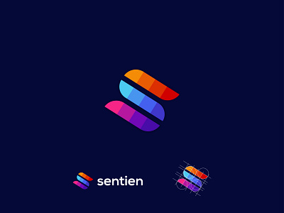 Sentien modern logo design brand design brand identity branding colorful concept design flat gradient graphic design icon letter logos letter s logo logo design logo mark logotype minimal minimalist modern vector