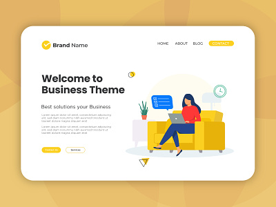 Business Landing page app design brand identity branding business company concept flat graphic design illustration landing landing design landing page login page modern product ui ux vector web web design