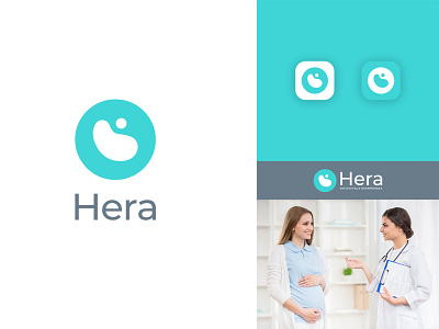 Herm Women's Healthcare modern logo and icon design